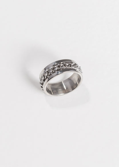 Anillo cadena eslabones acero quirúrgico - Anti estrés