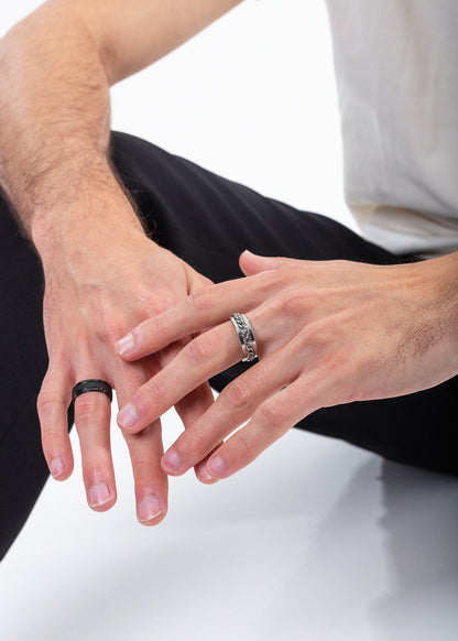 Anillo cadena eslabones acero quirúrgico - Anti estrés