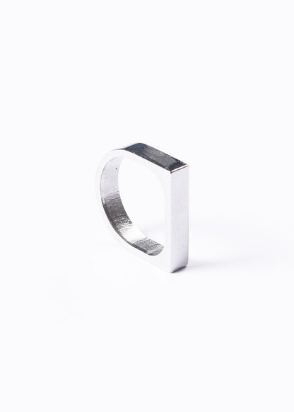 Anillo recto 4mm liso acero quirúrgico + Grabado