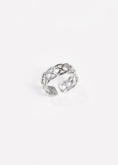 Anillo ajustable entrelazado acero quirúrgico