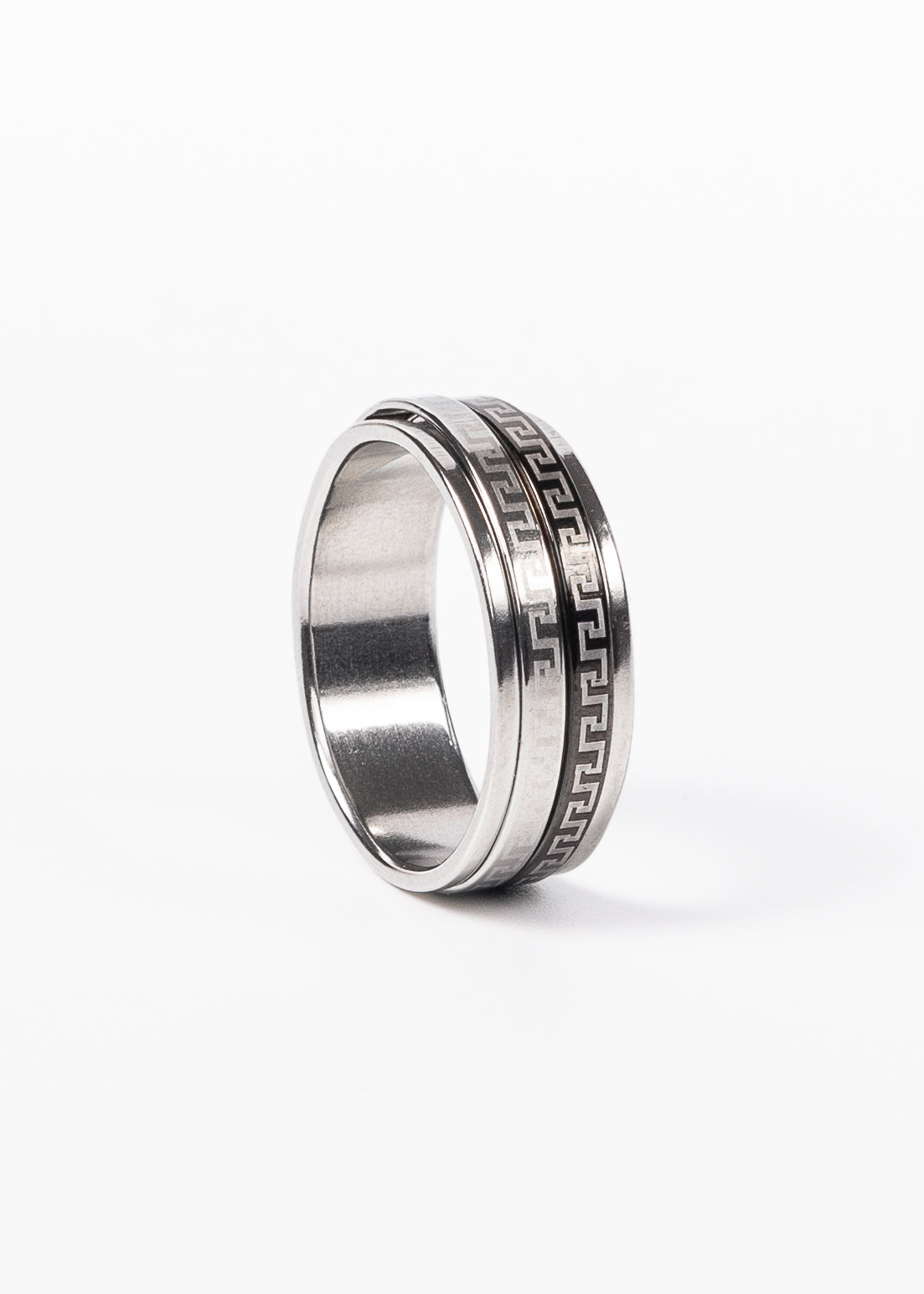 Anillo guarda griega acero quirúrgico - Anti estrés
