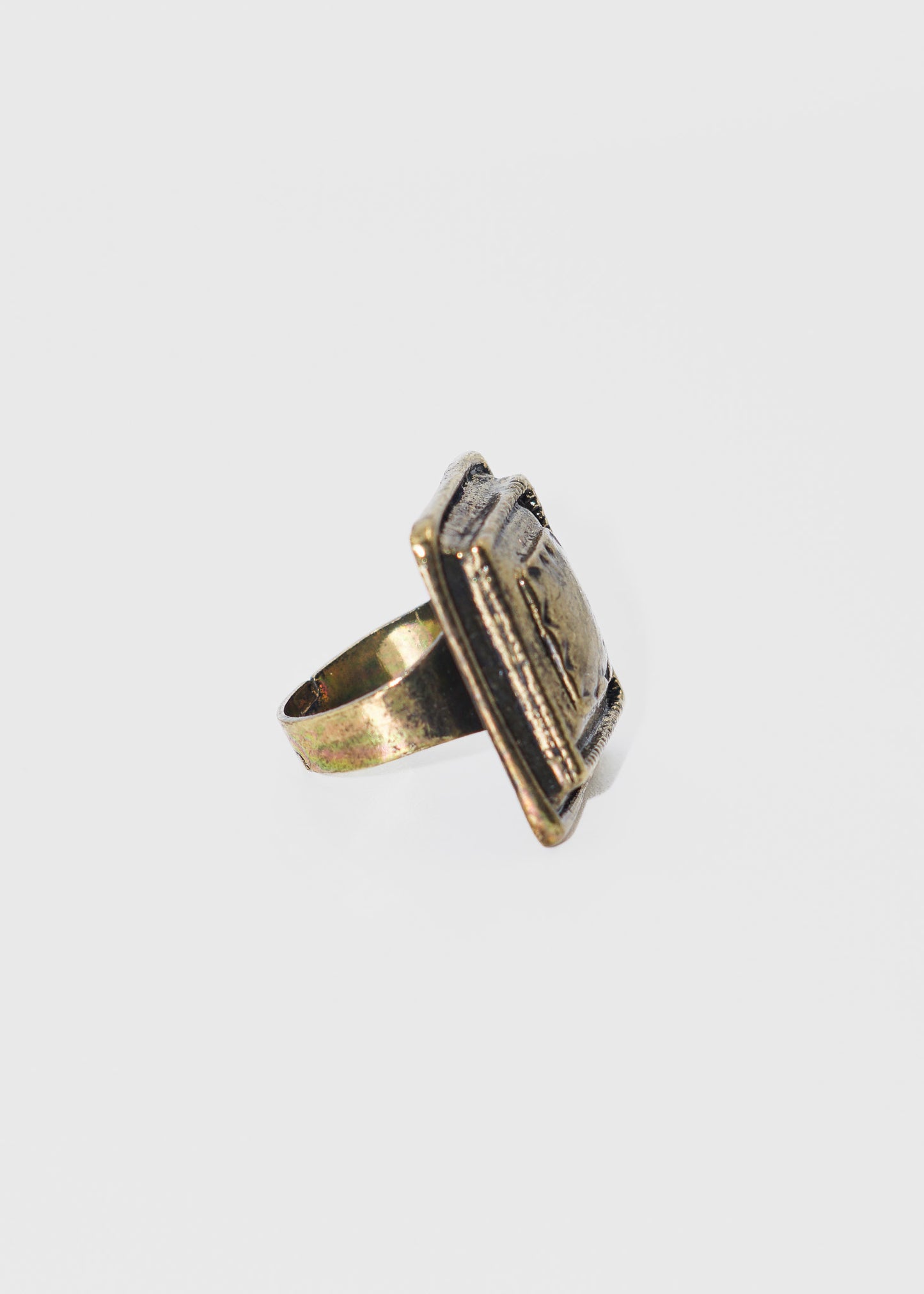 Anillo cuadrado country vintage ajustable