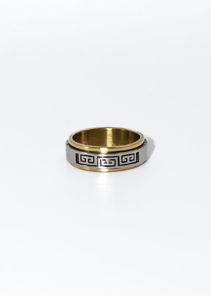 Anillo guarda griega italian acero quirúrgico