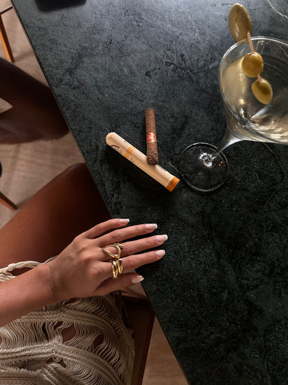 Anillo calado ovalado ajustable - Aleación