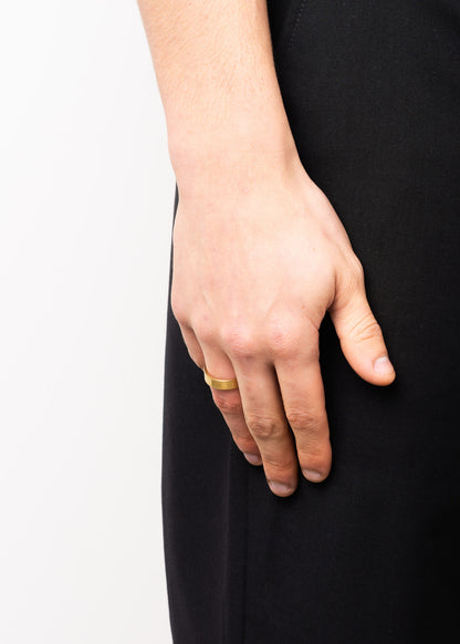 Anillo Imperium guarda griega acero quirúrgico dorado