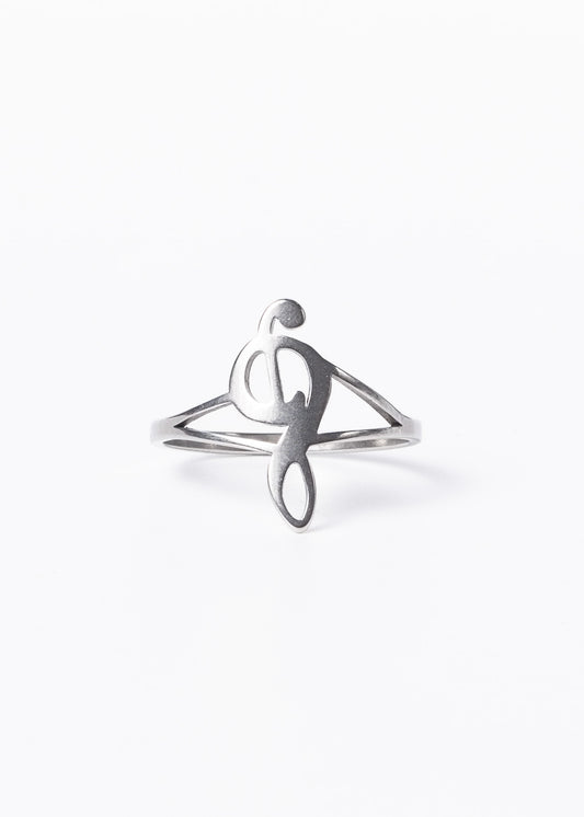 Anillo música clave sol acero quirúrgico