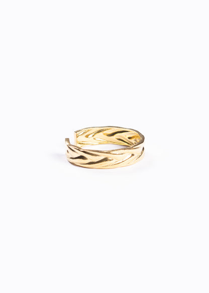Anillo labrado ajustable acero quirúrgico dorado