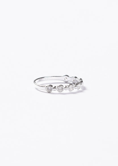 Anillo 8 puntos luz frontales plata 925
