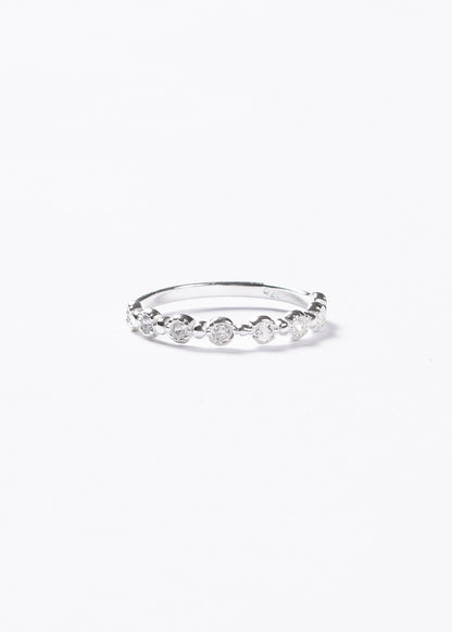 Anillo 8 puntos luz frontales plata 925