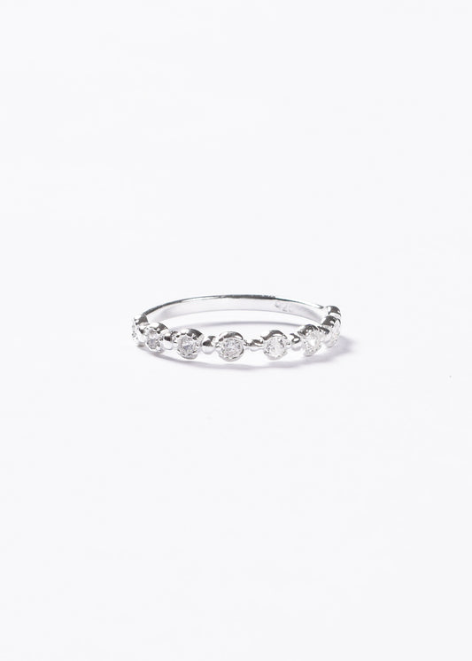Anillo 8 puntos luz frontales plata 925