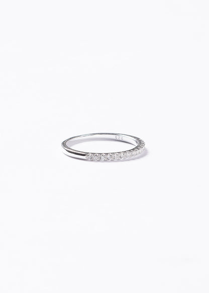 Anillo sin fin zirconias blancas plata 925
