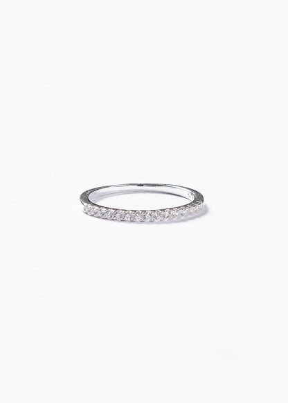 Anillo sin fin zirconias blancas plata 925