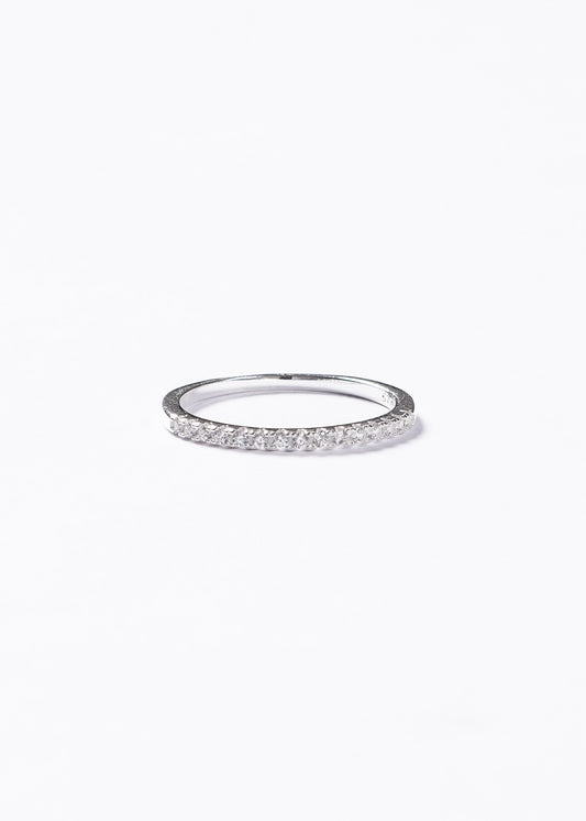 Anillo sin fin zirconias blancas plata 925