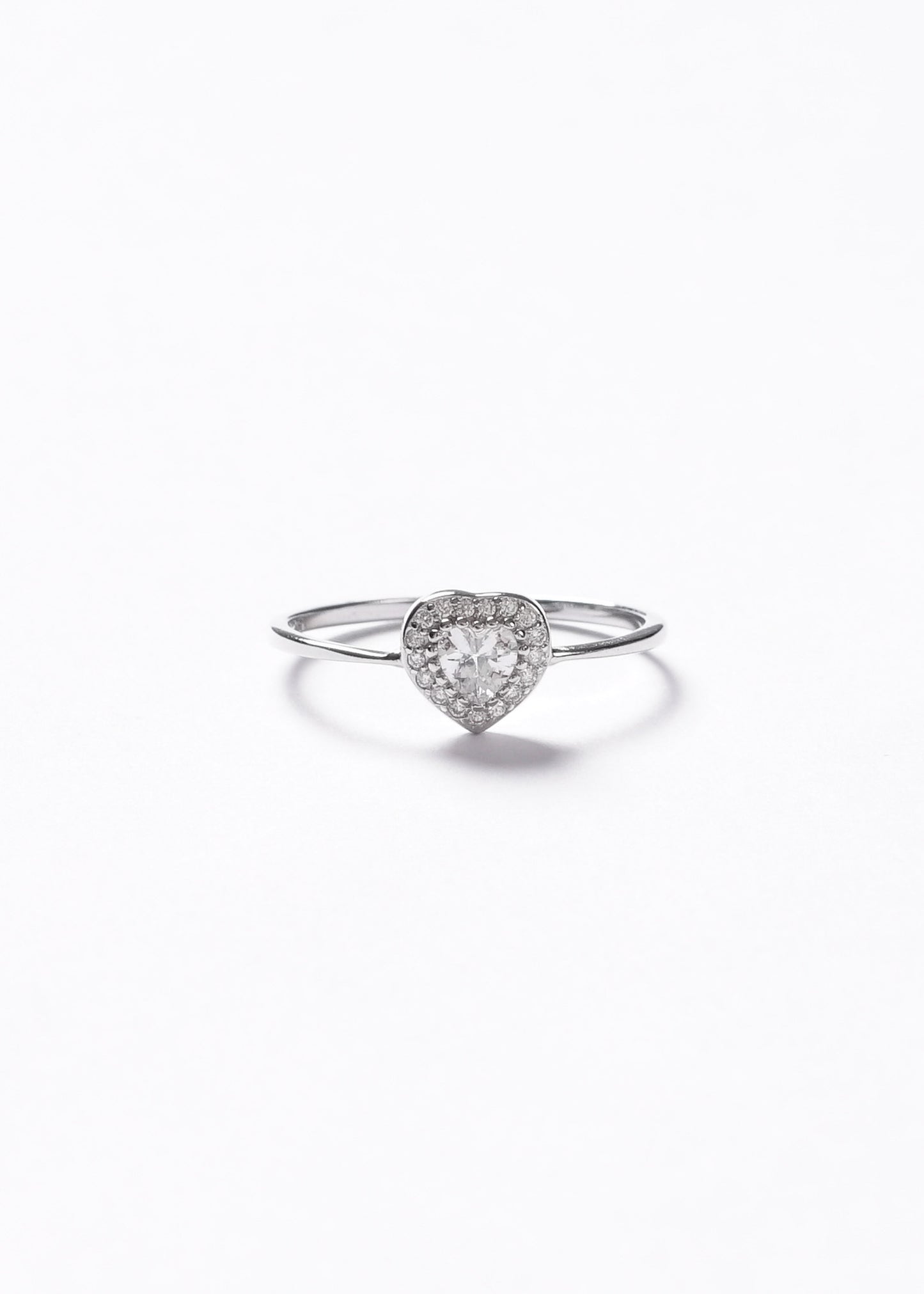 Anillo promesa corazón zirconias blancas plata 925