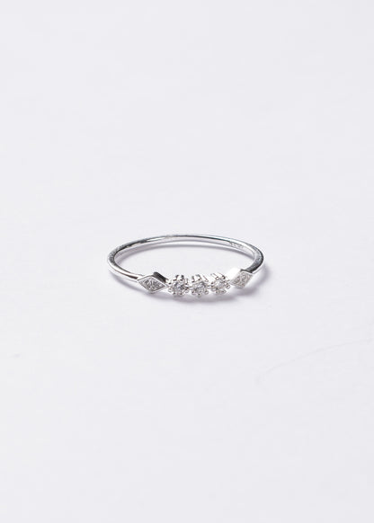 Anillo marquesa con puntos luz plata 925 & zirconia