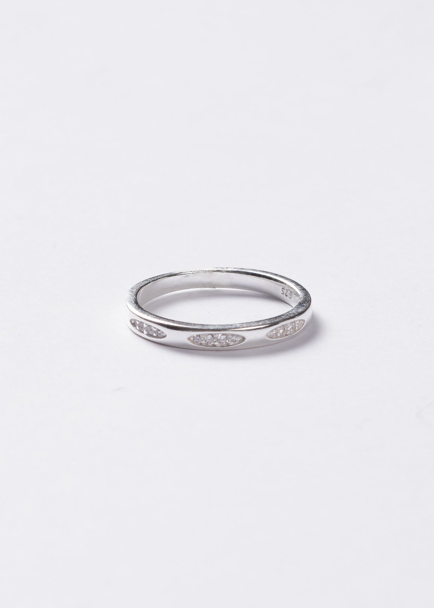 Anillo frente sin fin óvalo plata 925 & zirconia