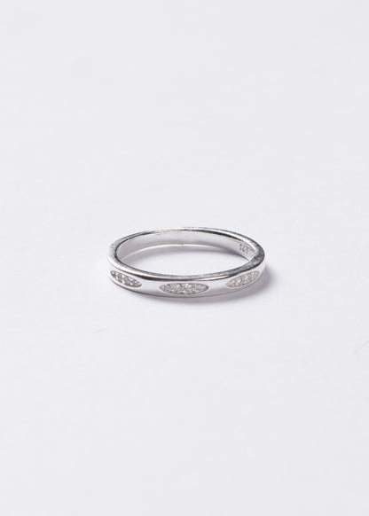 Anillo frente sin fin óvalo plata 925 & zirconia