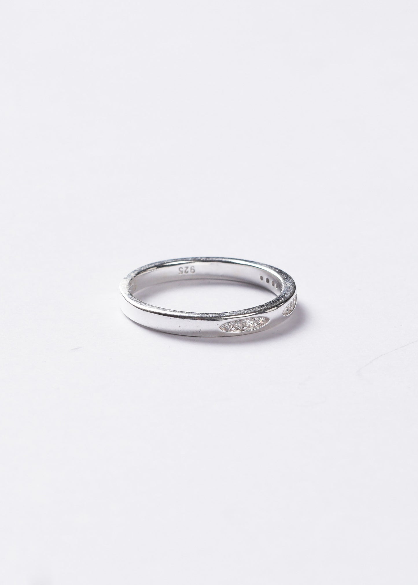 Anillo frente sin fin óvalo plata 925 & zirconia