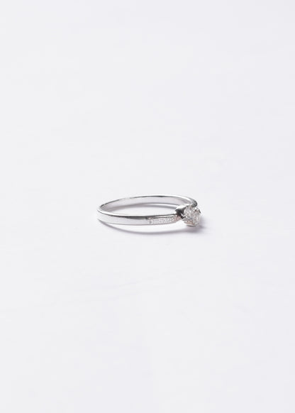 Anillo doble zirconia con micro labrado plata 925