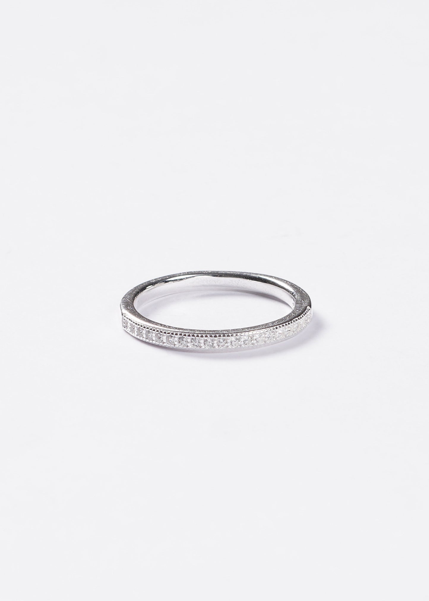 Anillo medio sin fin zirconia blanca plata 925