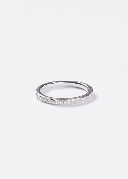 Anillo medio sin fin zirconia blanca plata 925