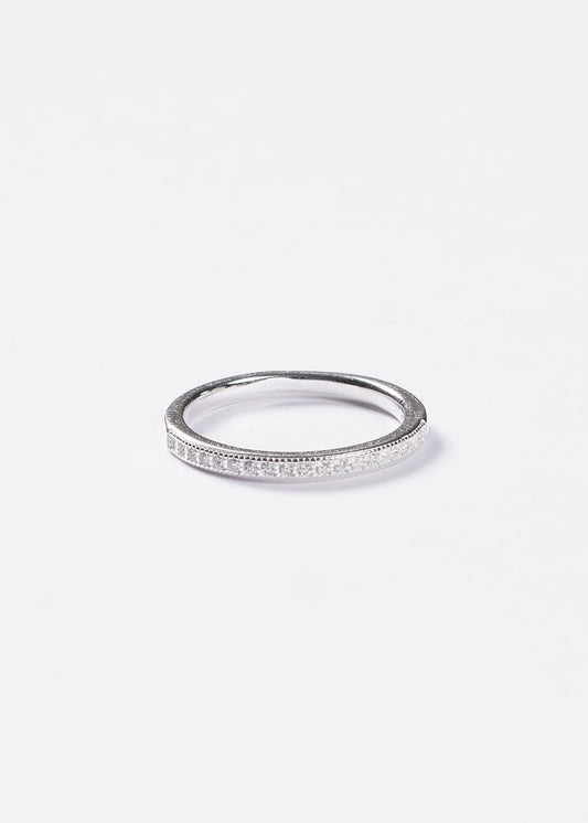 Anillo medio sin fin zirconia blanca plata 925