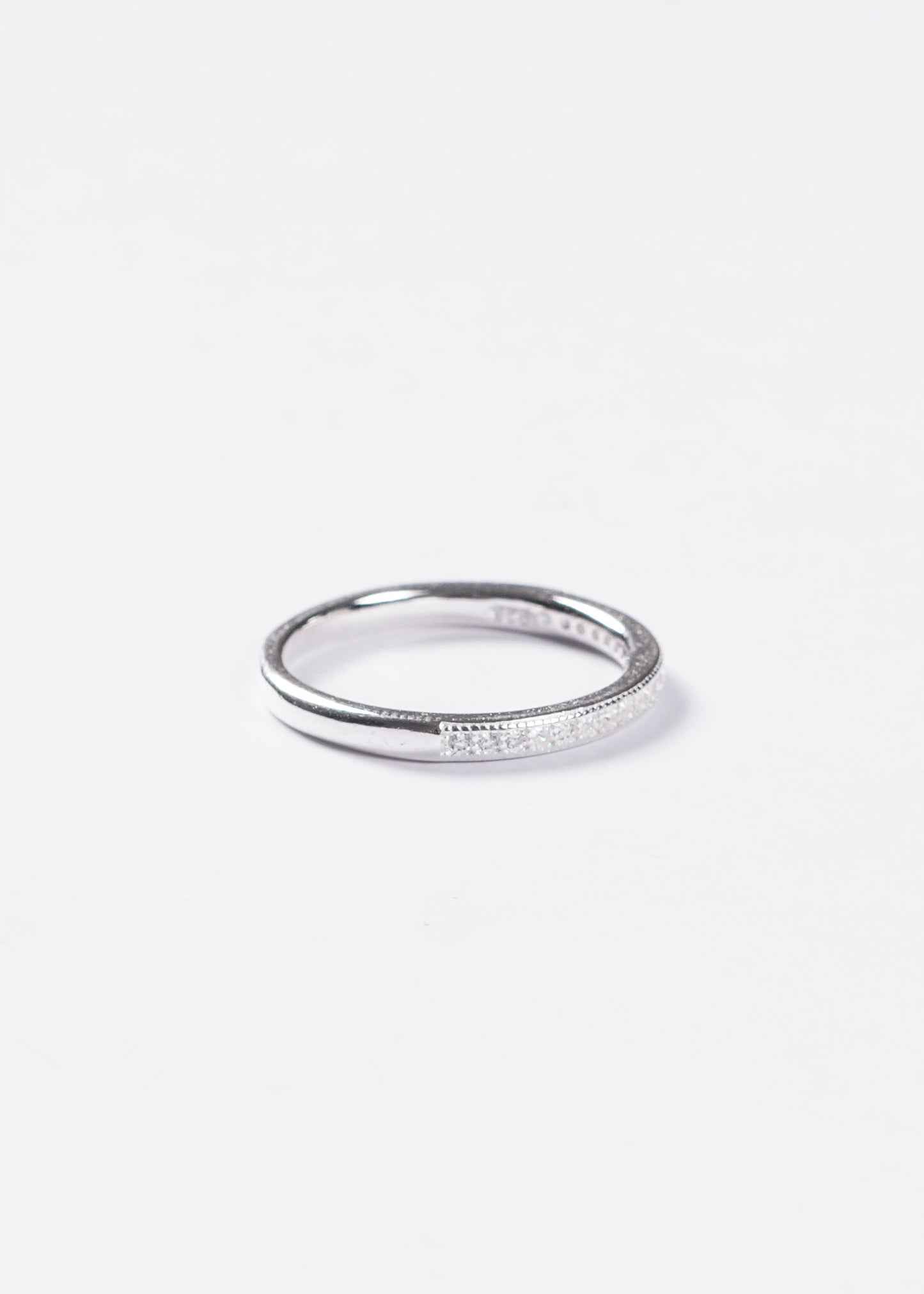 Anillo medio sin fin zirconia blanca plata 925