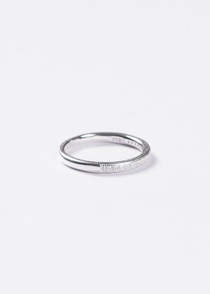 Anillo medio sin fin zirconia blanca plata 925