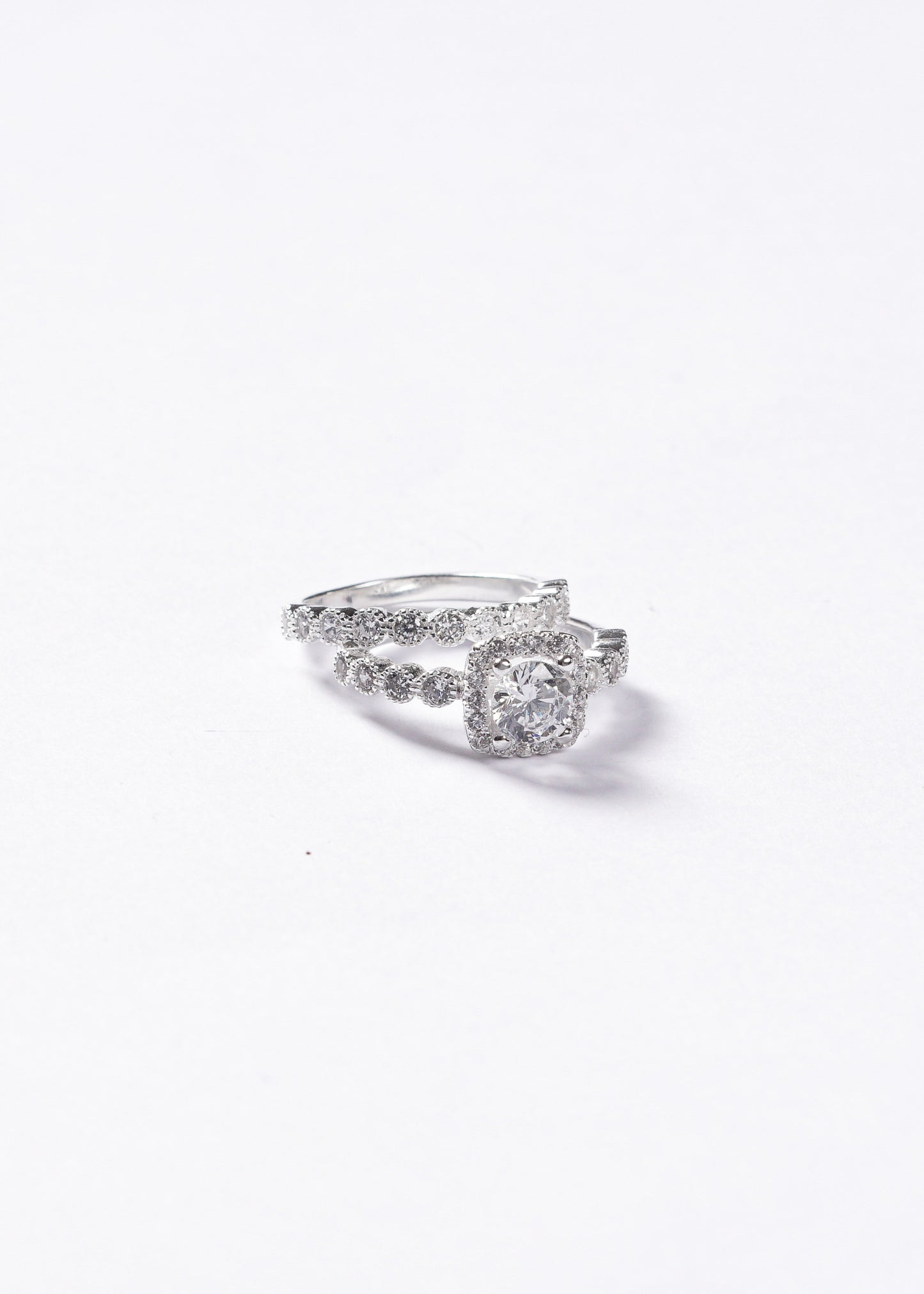 Anillo Lady Di diamantado Plata 925