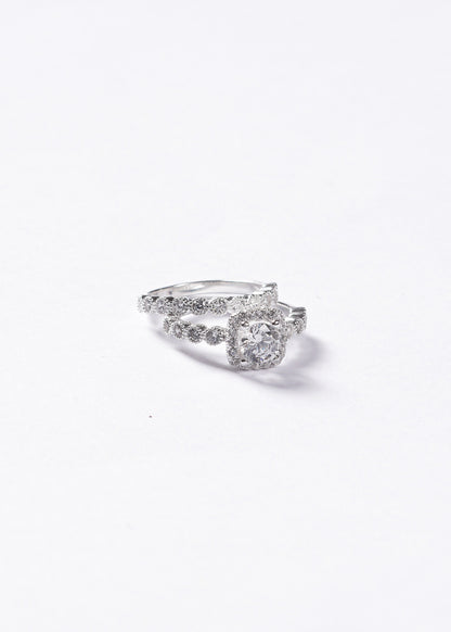 Anillo Lady Di diamantado Plata 925