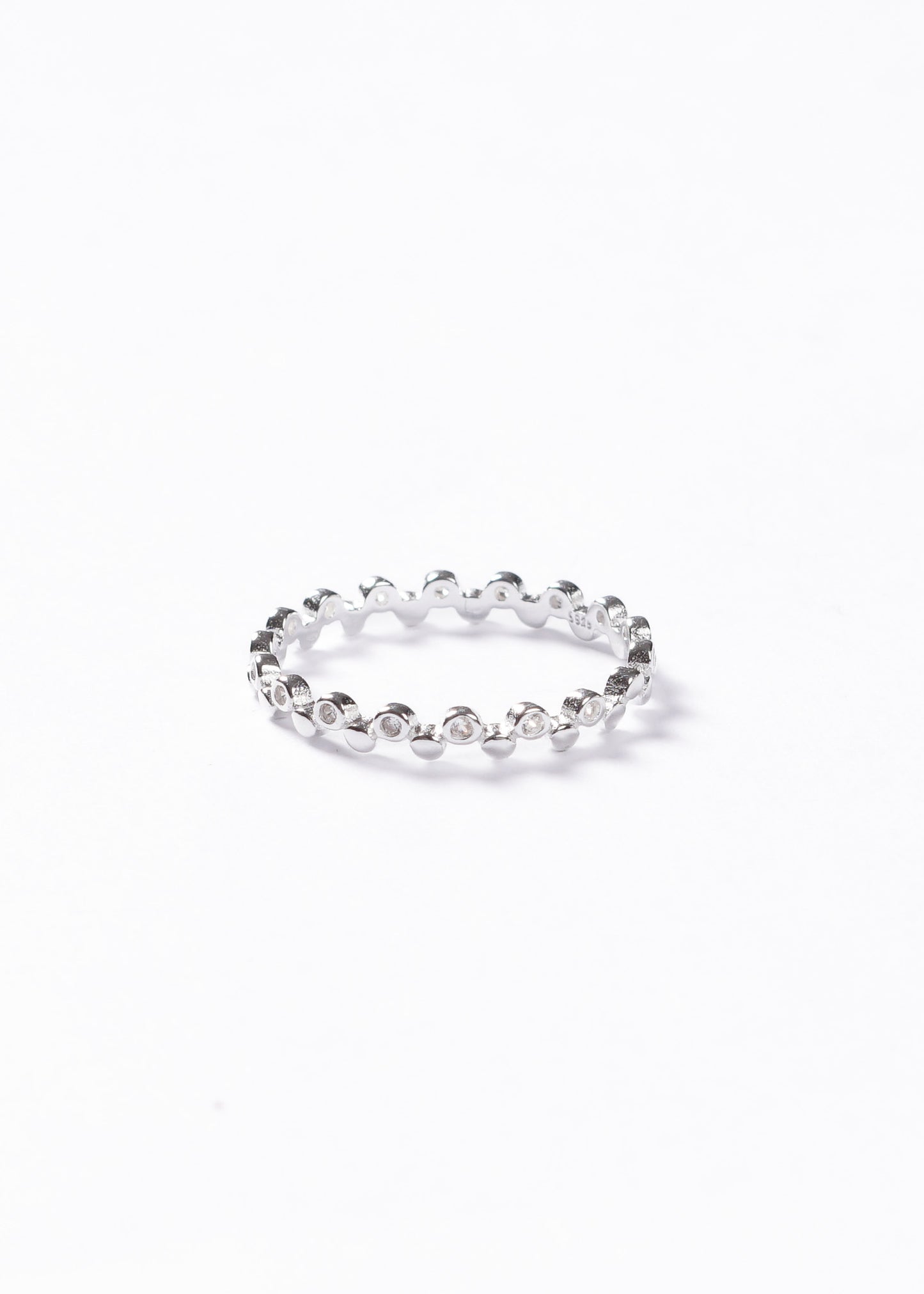 Anillo fino sin fin puntos luz Plata 925