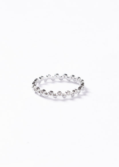 Anillo fino sin fin puntos luz Plata 925