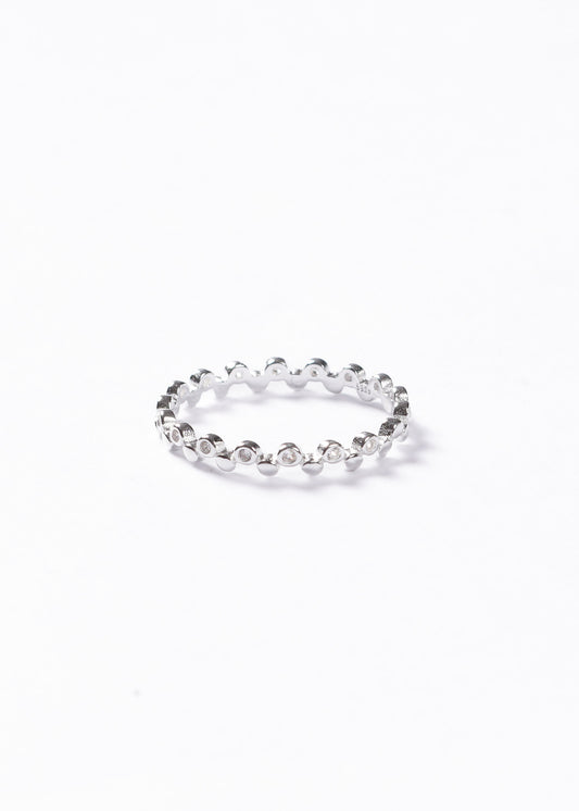 Anillo fino sin fin puntos luz Plata 925
