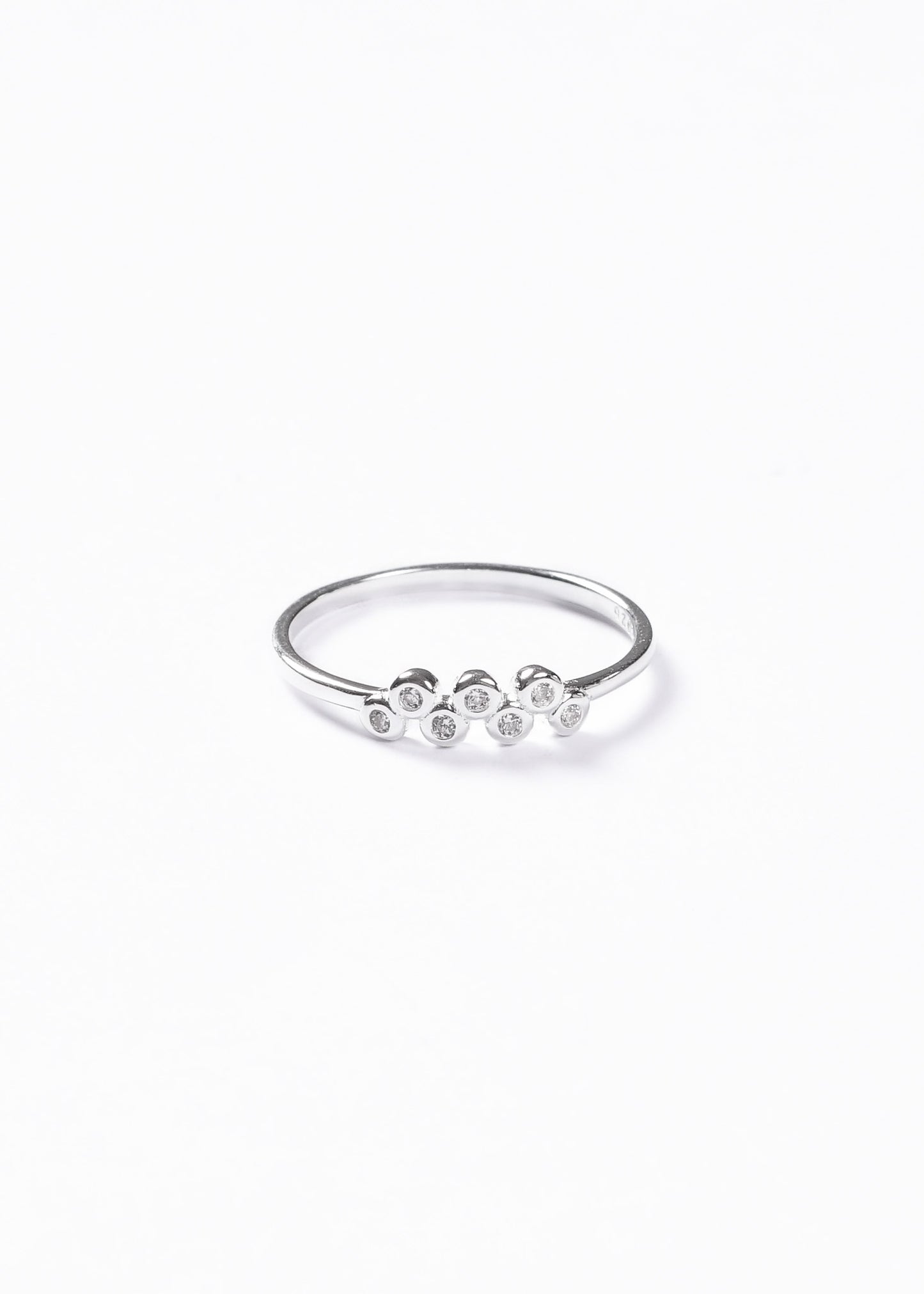 Anillo fino 7 puntos luz plata 925