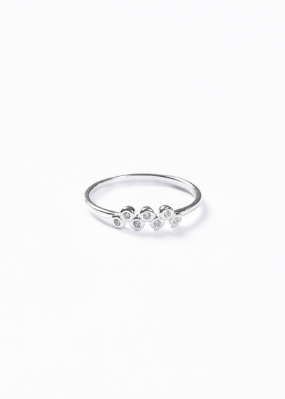 Anillo fino 7 puntos luz plata 925
