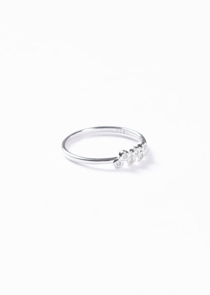 Anillo fino 7 puntos luz plata 925