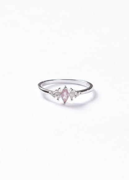 Anillo cinco mini marquesas rosa Plata 925