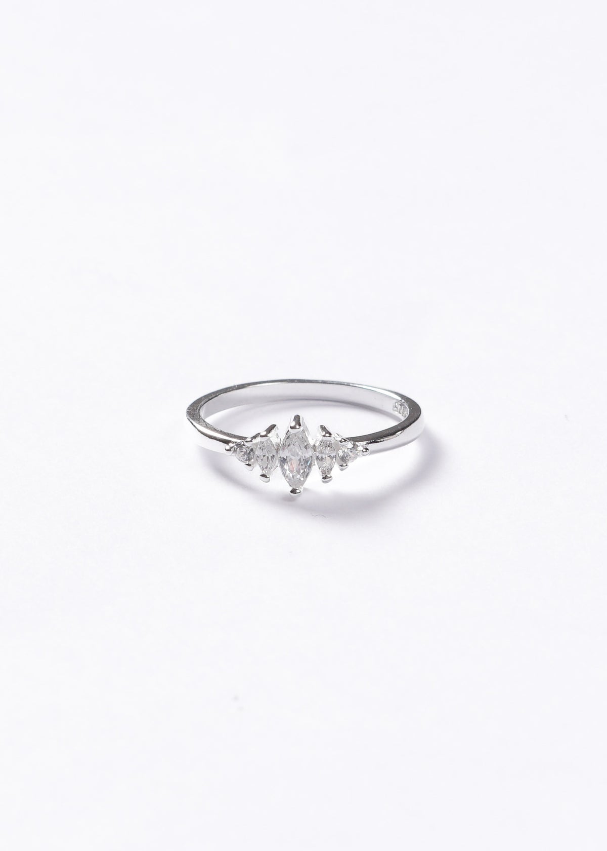 Anillo cinco mini marquesas blanco Plata 925
