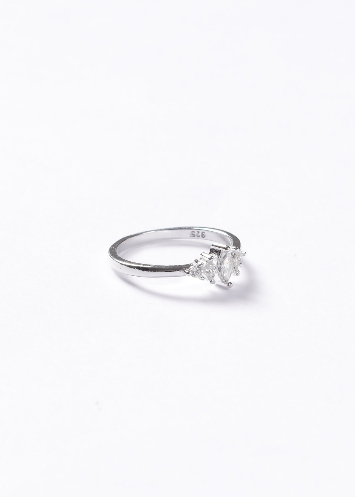 Anillo cinco mini marquesas blanco Plata 925