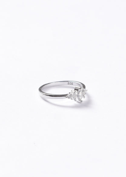 Anillo cinco mini marquesas blanco Plata 925