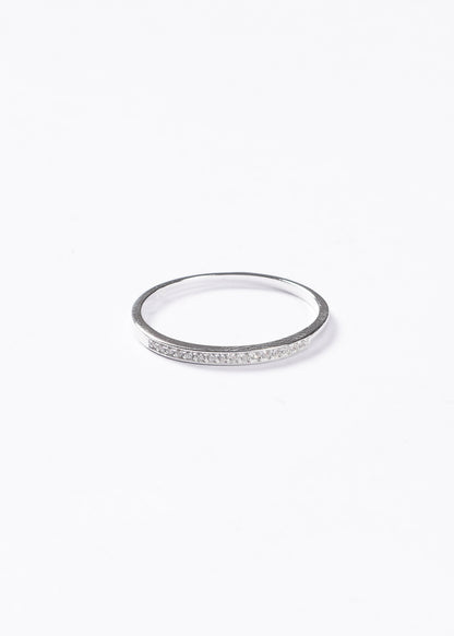Anillo medio sin fin zirconias blancas plata 925