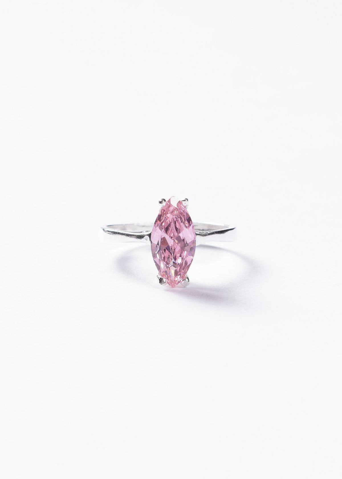 Anillo Gran Marquesa Medium zirconia rosa Plata 925