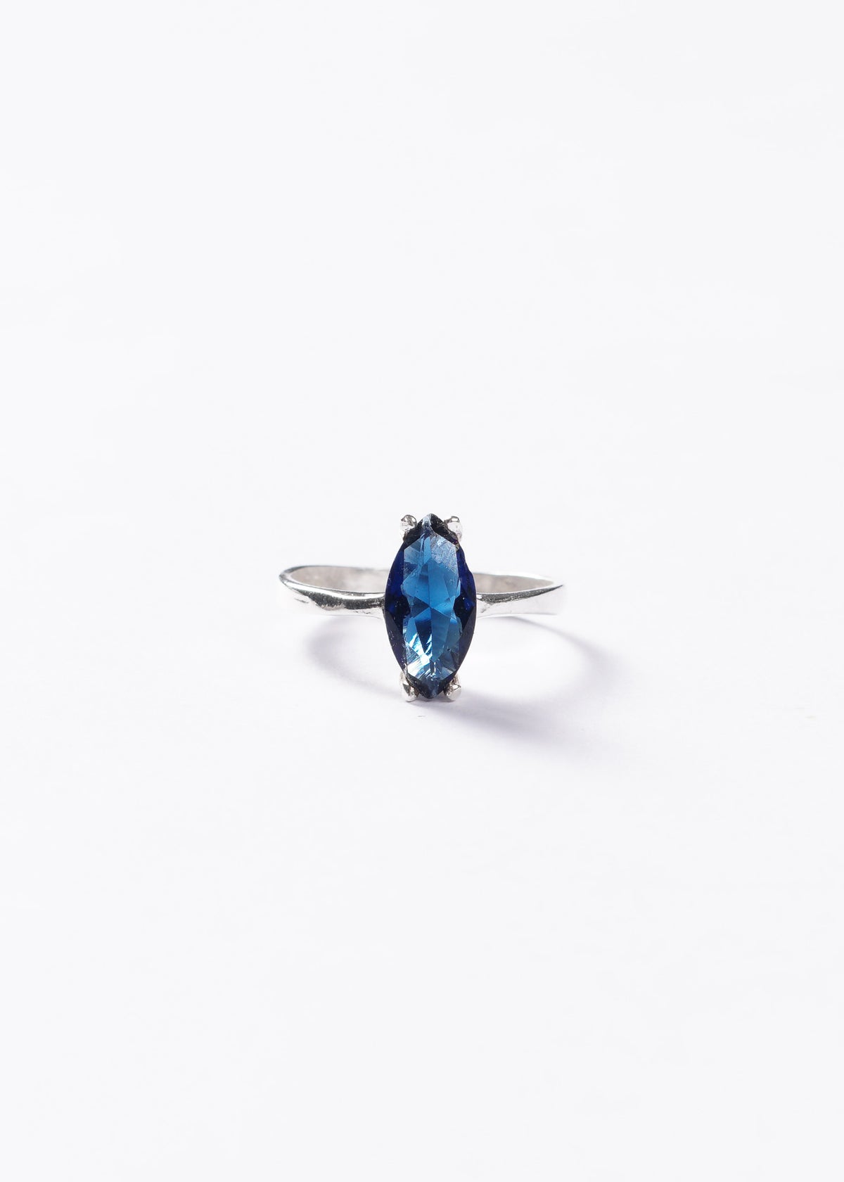 Anillo Gran Marquesa Medium zirconia azul Plata 925