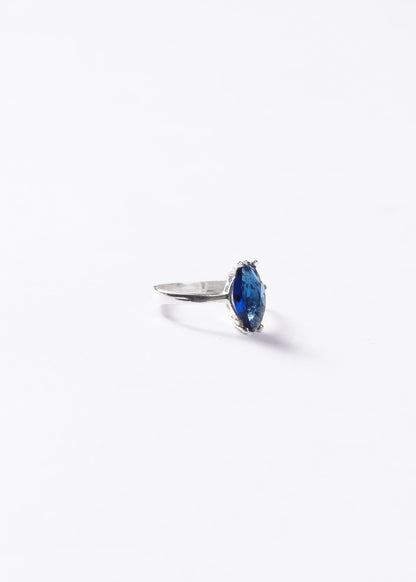 Anillo Gran Marquesa Medium zirconia azul Plata 925