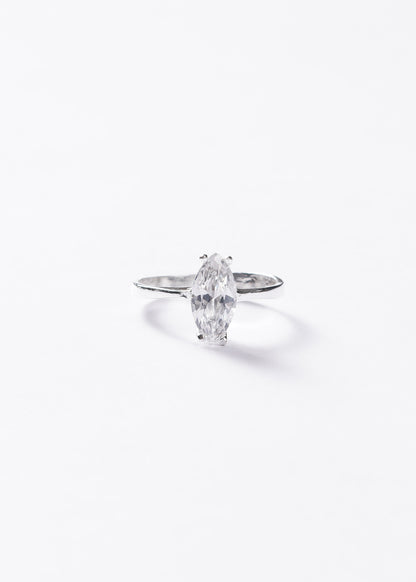 Anillo Gran Marquesa Medium zirconia blanca Plata 925