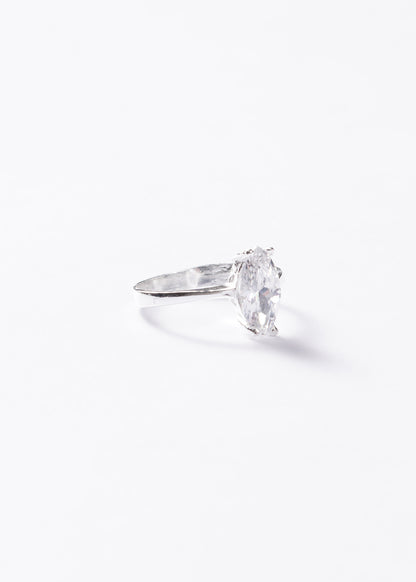 Anillo Gran Marquesa Medium zirconia blanca Plata 925
