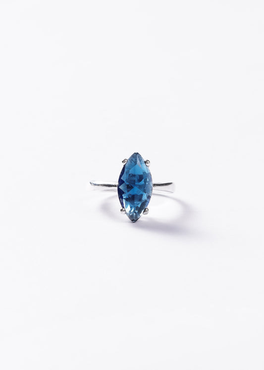 Anillo zirconia Gran Marquesa zirconia azul Plata 925