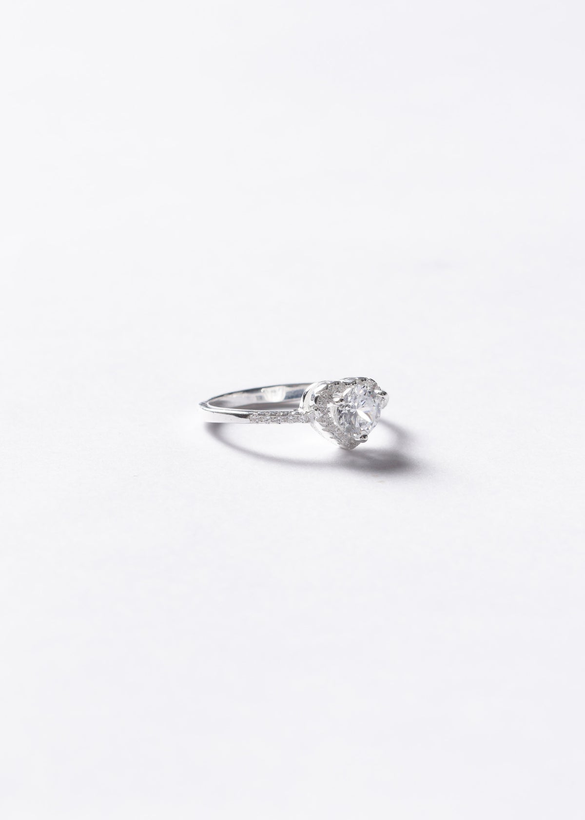 Anillo corazón promesa blanca Plata 925 & Zirconias
