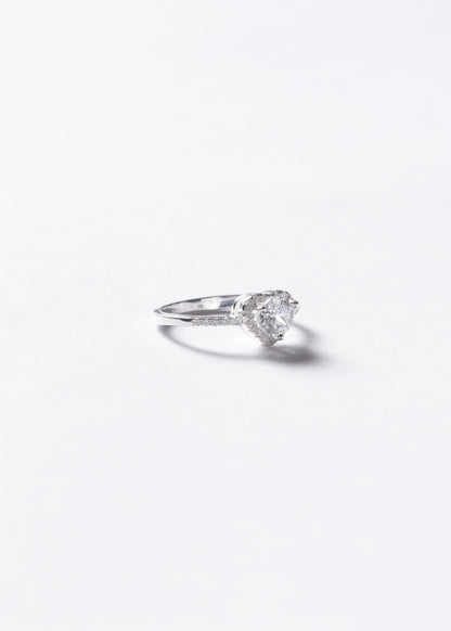 Anillo corazón promesa blanca Plata 925 & Zirconias