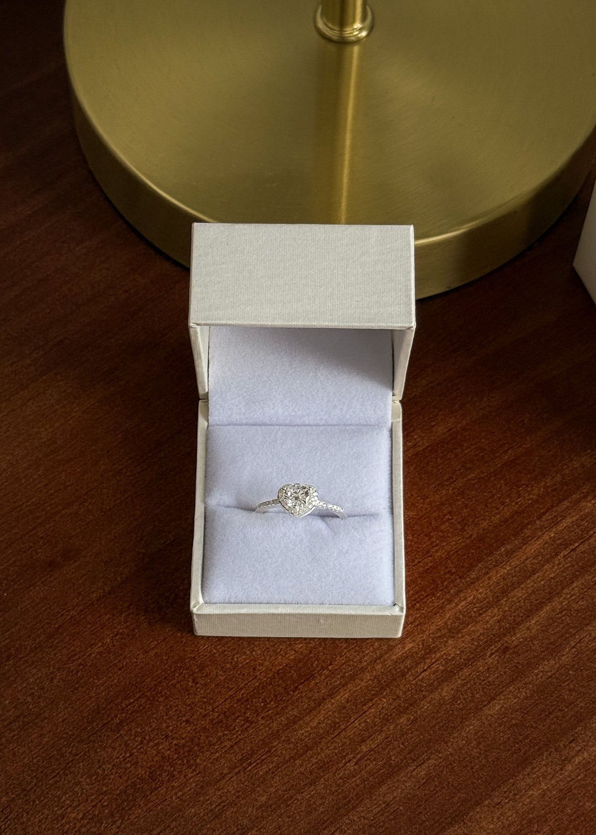 Anillo corazón promesa blanca Plata 925 & Zirconias